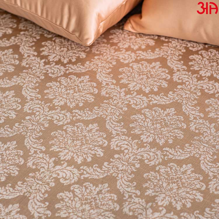jacquard mix peach bed cover 3