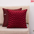 maroon rose fur cushion cover1