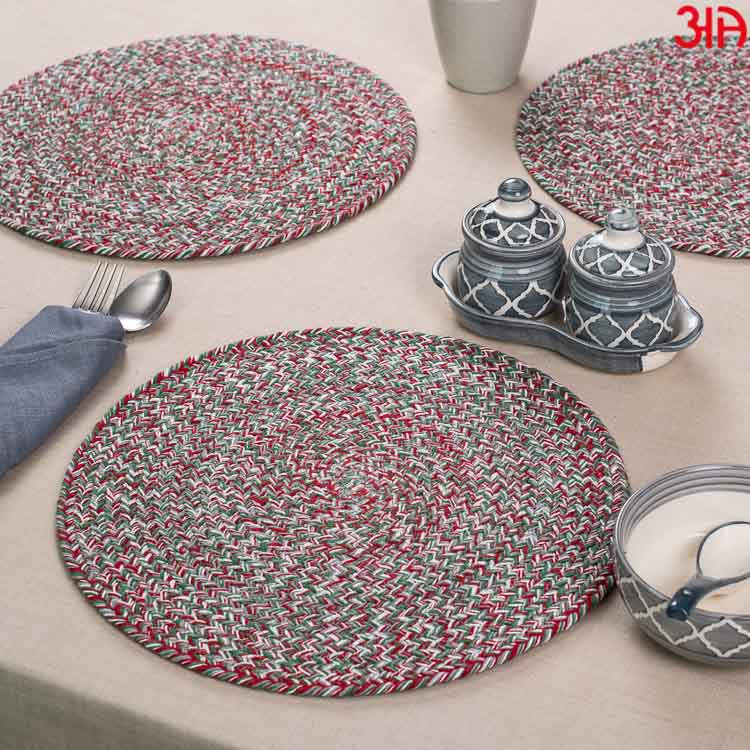 Jute Cotton Mix Round Table Mat