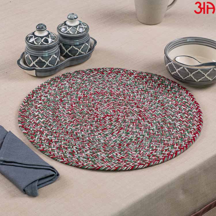 mix cotton round table mat2