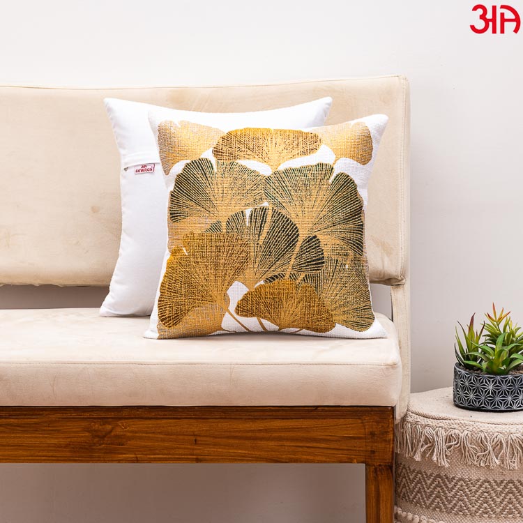 Ginkgo Printed Cushion Cover