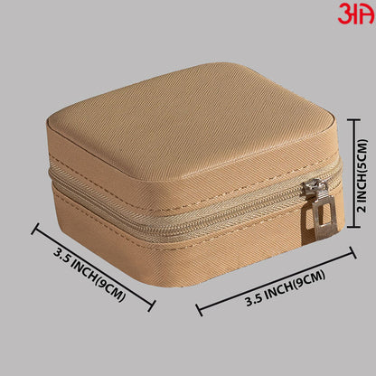 beige color portable jewellery box