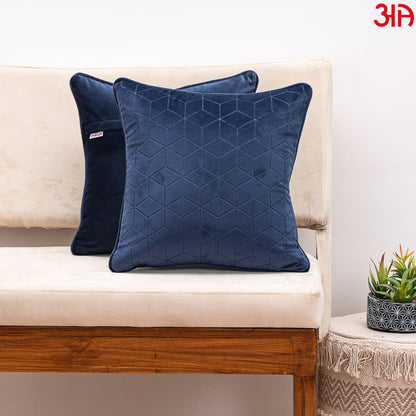 navy blue velvet cushion cover2