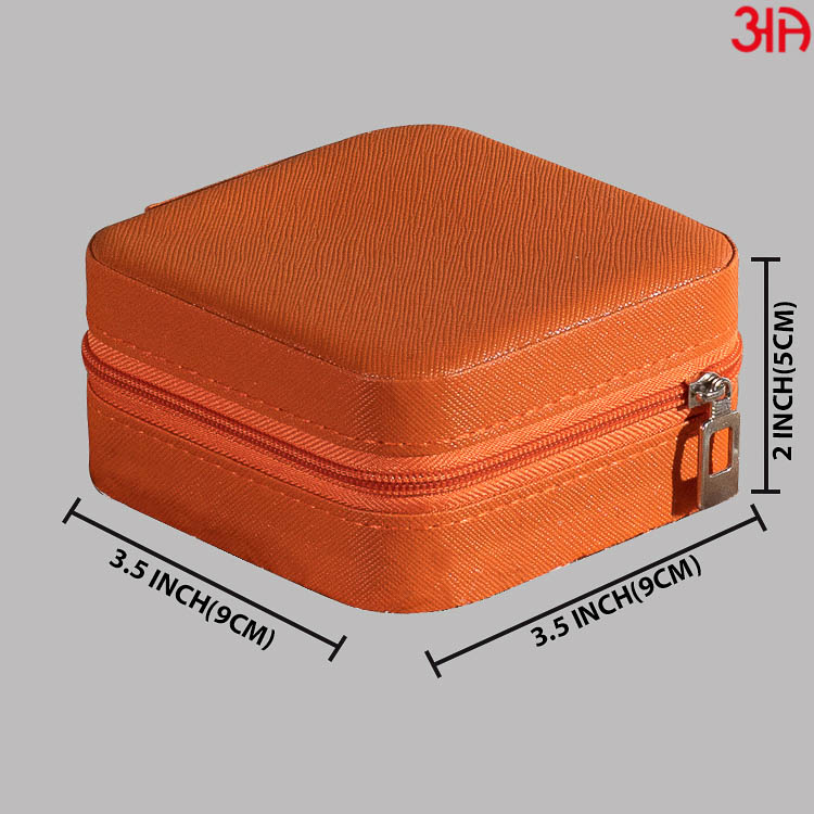 orange color portable jewellery box