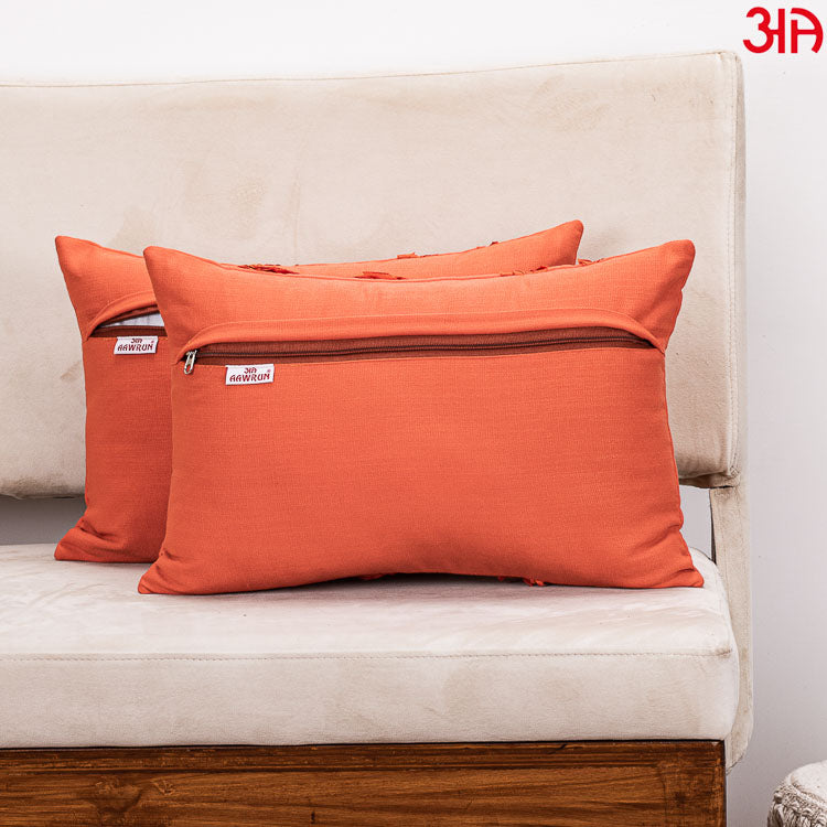 orange taffeta cushion cover4