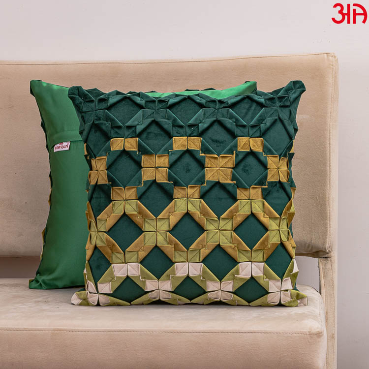 modern green origami cushion