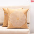 beige-white pearl work cushions