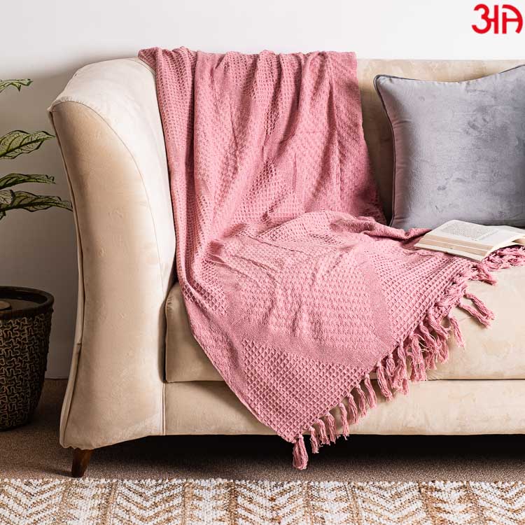 pink cotton throws2