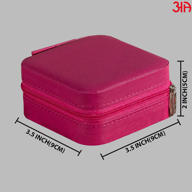 pink color portable jewellery box