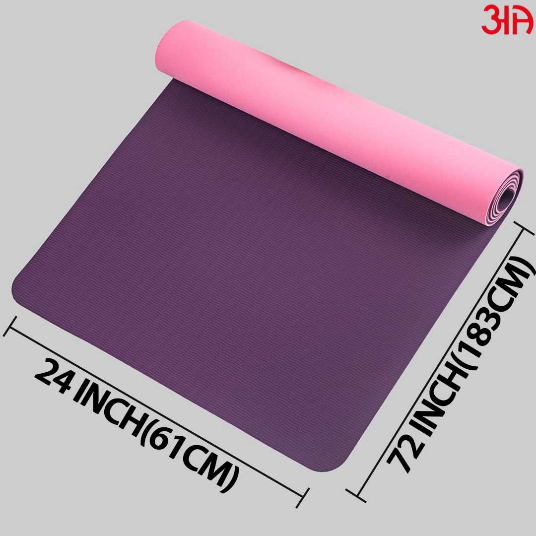 purple and pink yoga mat