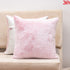 brown fur cushion cover white pink