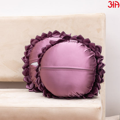 plum sunflower round cushion4