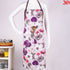 purple floral printed apron