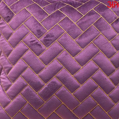 purple zig zag quilted zari cushion covers3