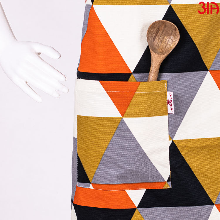 pyramid design cotton apron2