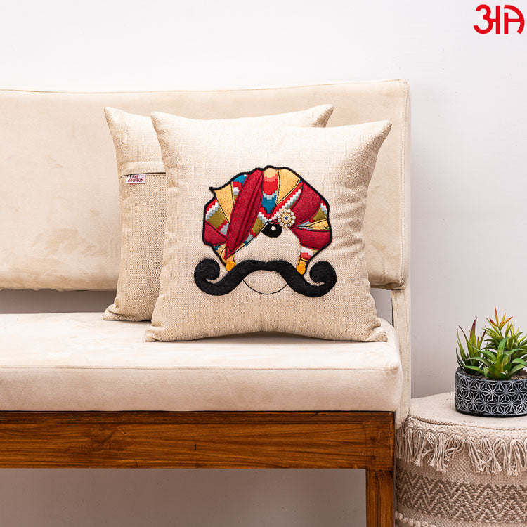 beige cushion cover mr. rajasthan2