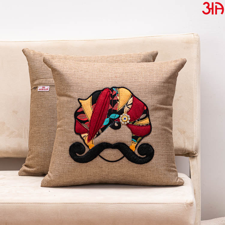 brown cushion cover mr. rajasthan