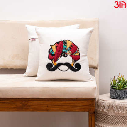 white cushion cover mr. rajasthan2