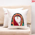 white rajasthani women cushion cover