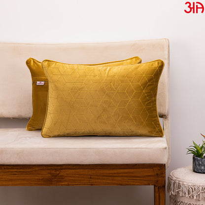 yellow velvet cushion cover2