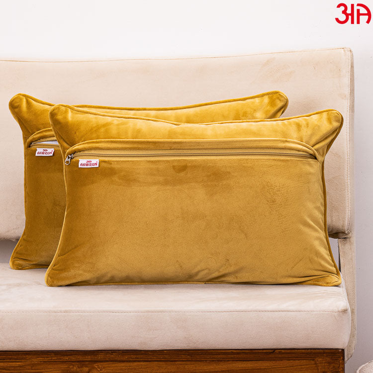 yellow velvet cushion cover4