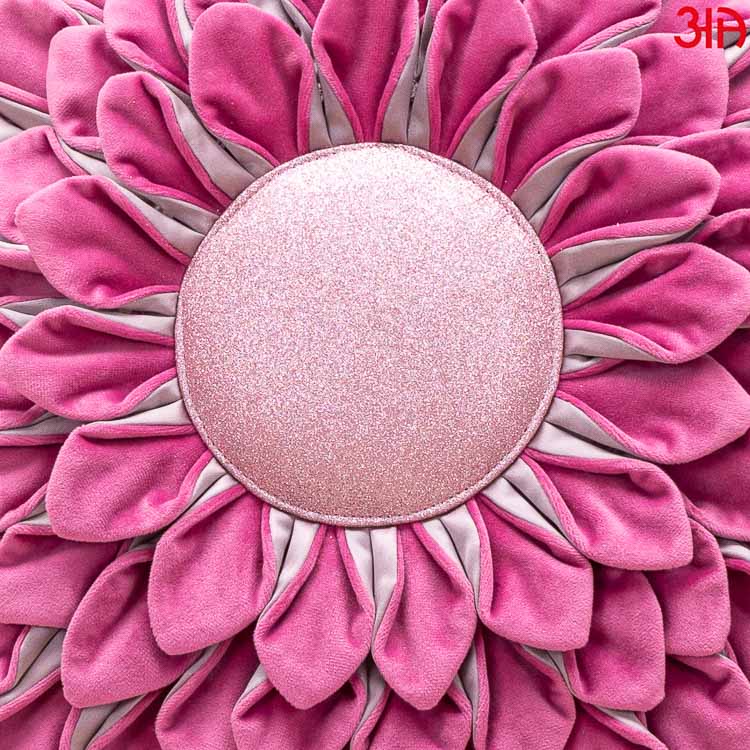 pink sunflower round cushion3