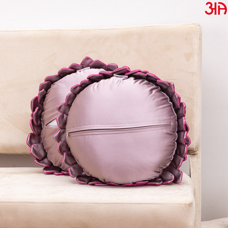 pink sunflower round cushion4