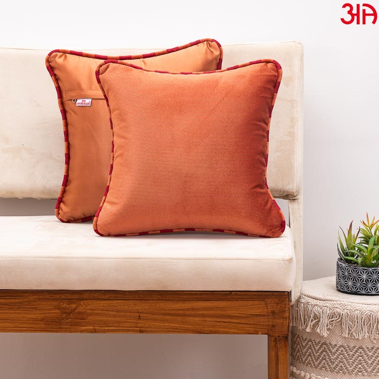 rust velvet cushion cover2