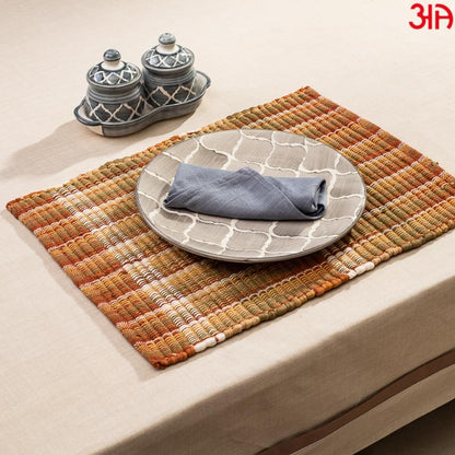 rust handloom cord jute table mat2