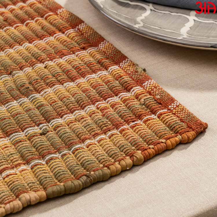 rust handloom cord jute table mat3