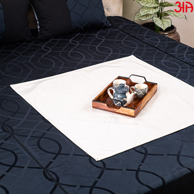 white rexine durable bed mat