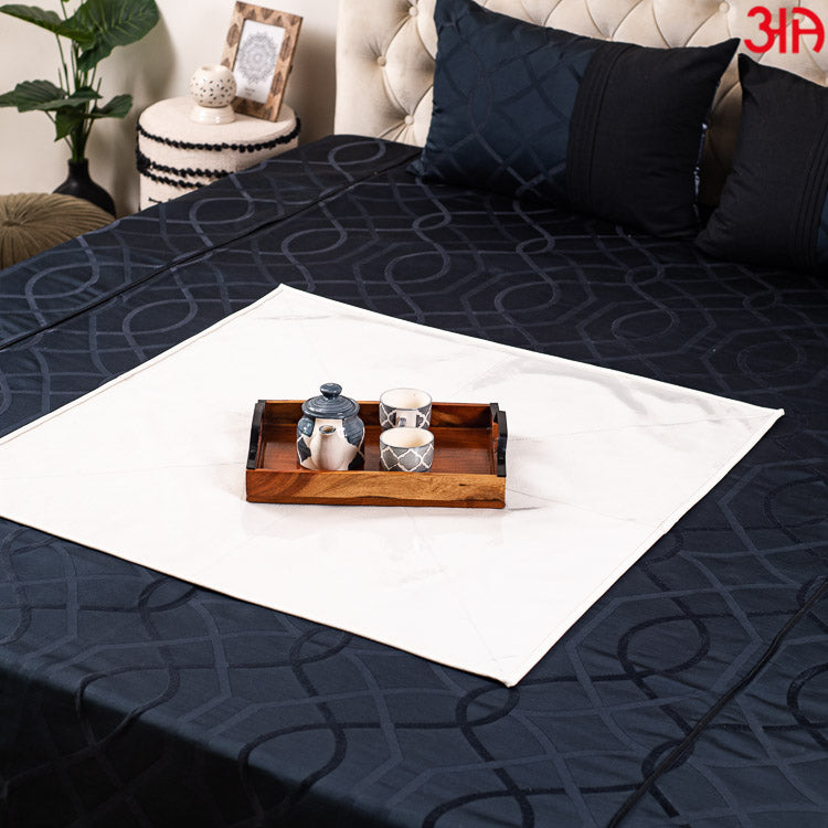 white rexine durable bed mat3