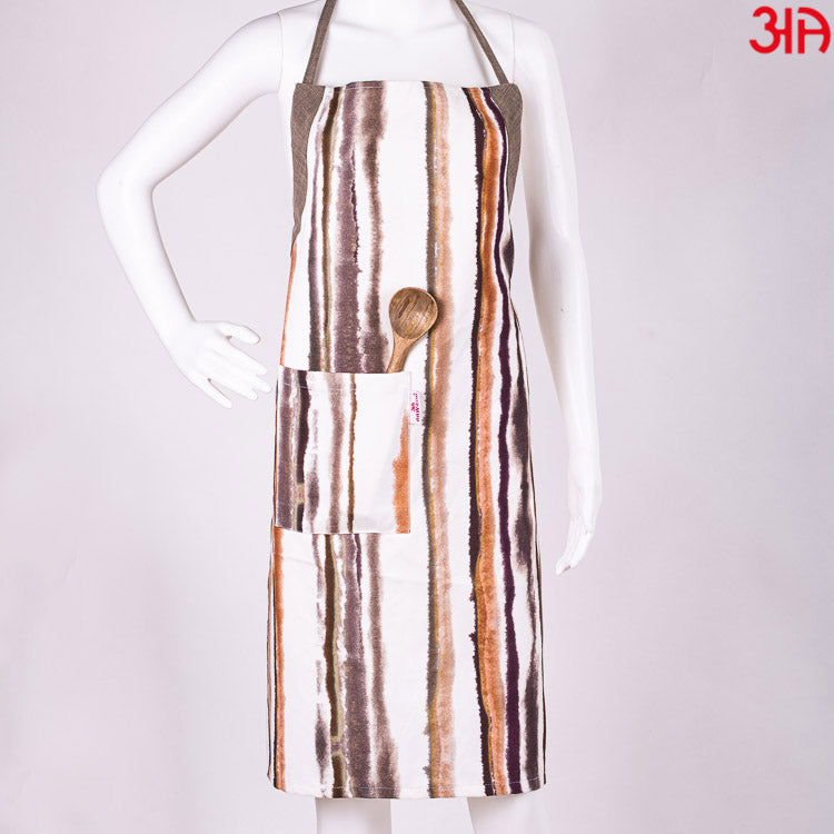 chocolate brown stripe apron3