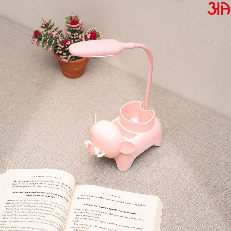 pink elephant design led study lamp2