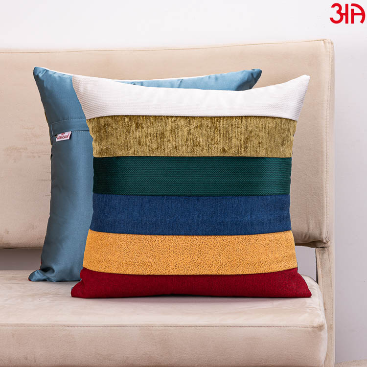 stripe suede multi cushion