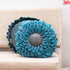 aquamarine sunflower round cushion