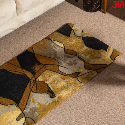 Tiger Skin design black yellow carpet
