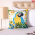 Tropical Colorful Parrot Cushion Cover