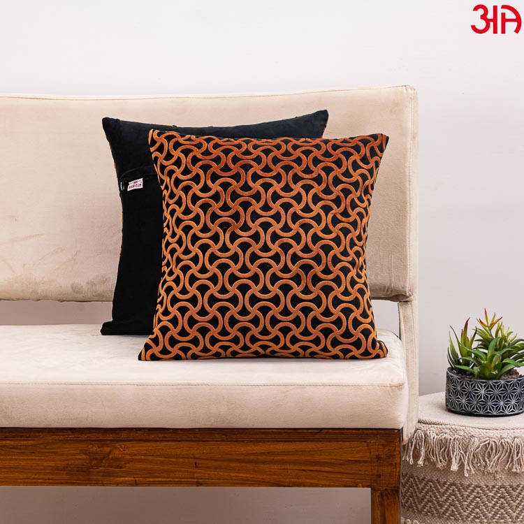 Premium Velvet Cushion Covers Black rust2