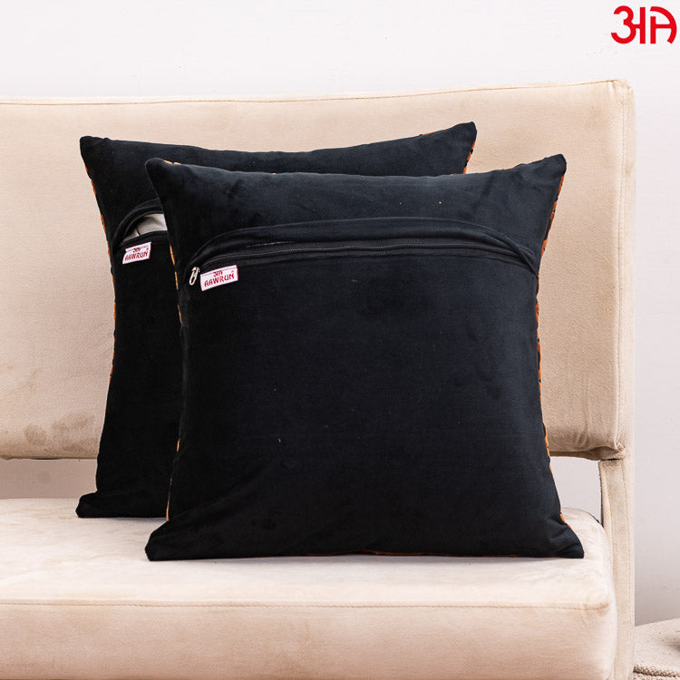 Premium Velvet Cushion Covers Black rust4