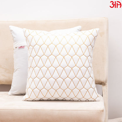 white diamond cushion