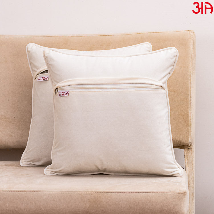 White Soft Velvet cushion covers4