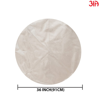 white color round bed mat3