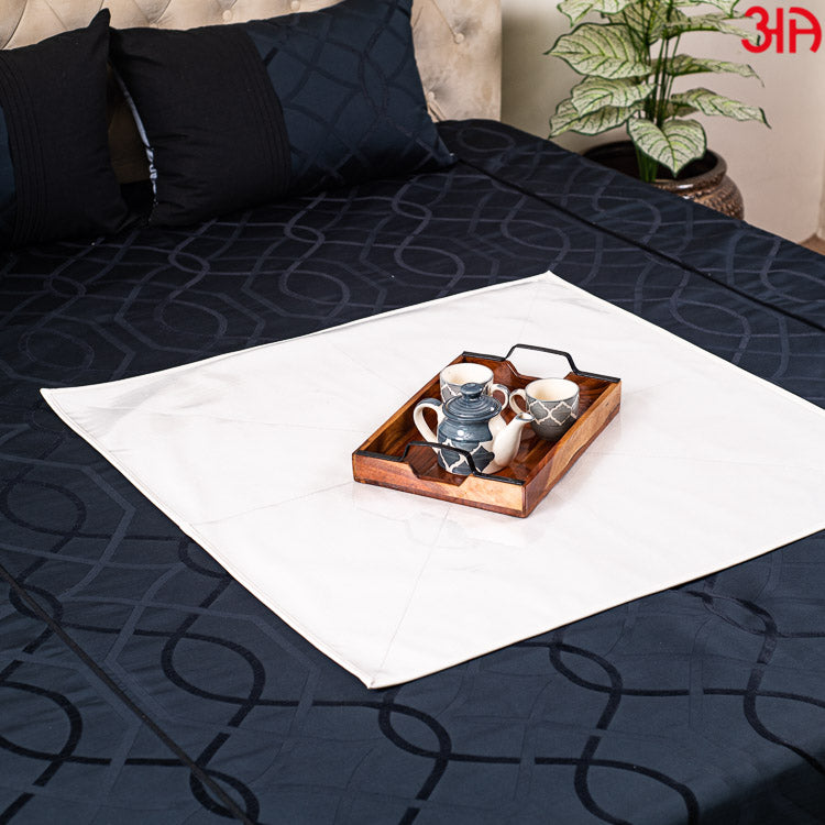white rexine bed mat for luxury living