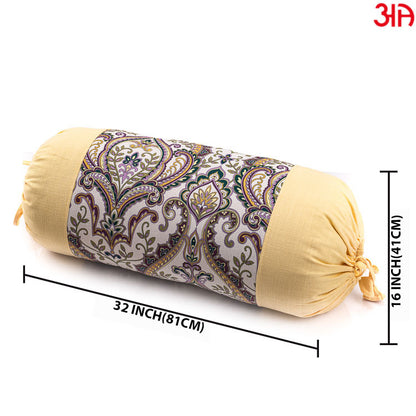 cotton digital printed bolster cover