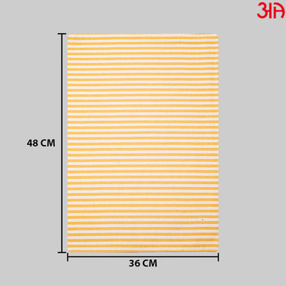 yellow stripe table mat cotton4